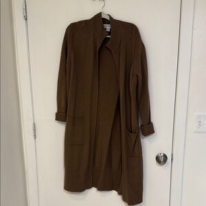 Athleta Tan Ribbed Cardigan